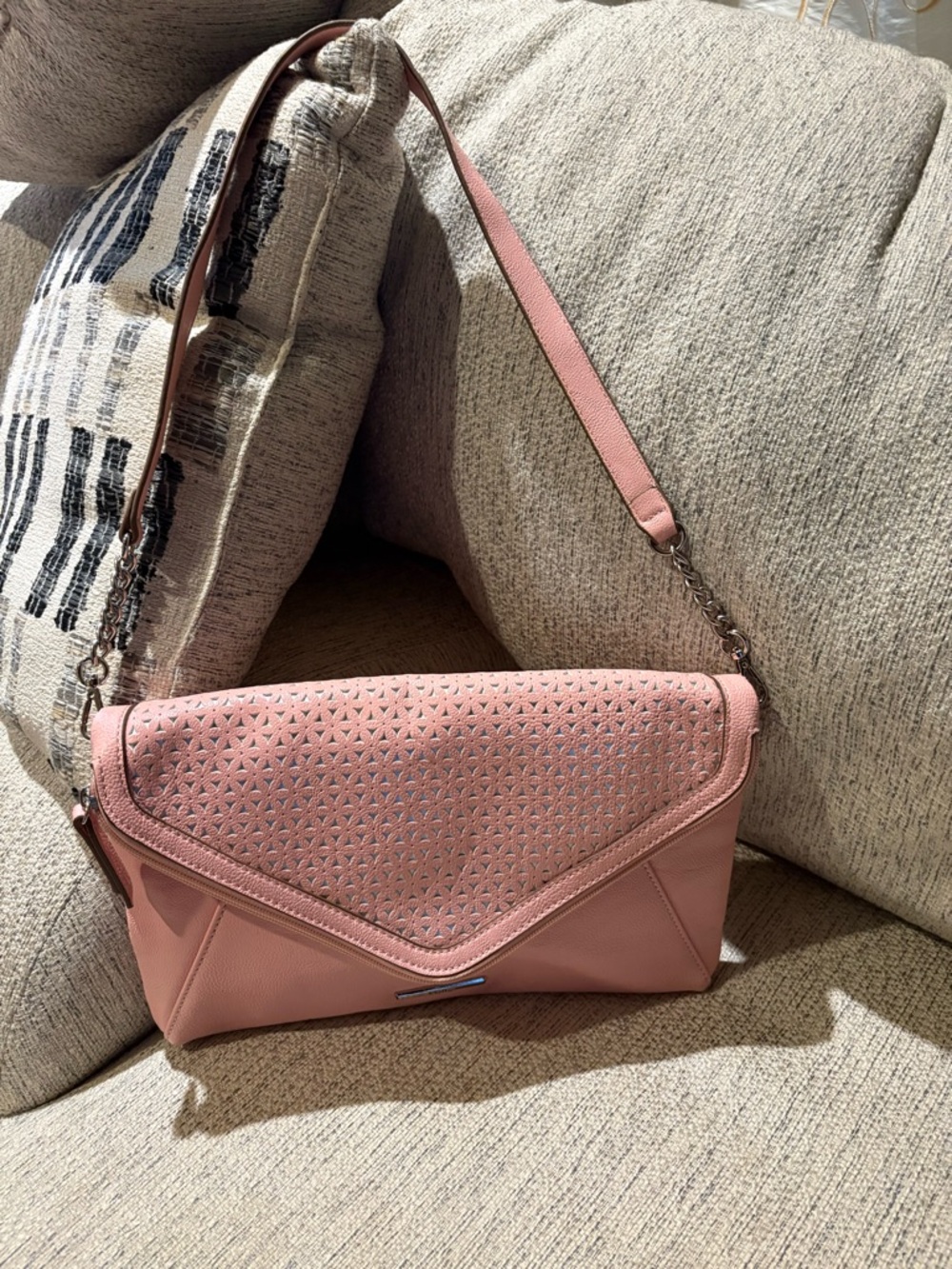 Nine West Pink Perforated Crossbody Bag